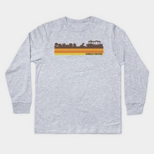 70s Vintage Retro Jungle Cruise Kids Long Sleeve T-Shirt